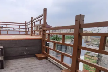 塑木围栏、木屋花箱围栏